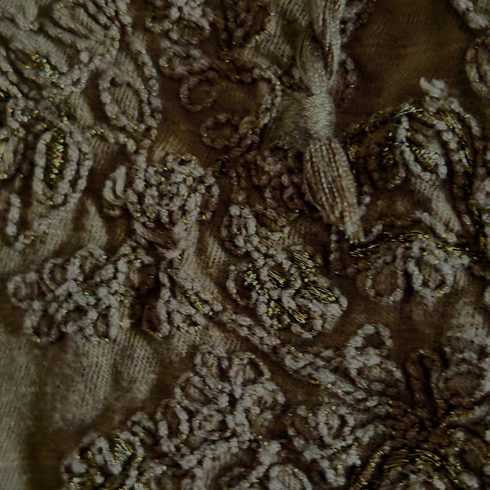 St. John's Bay Brown Embroidered Blouse - Picture 3 of 3